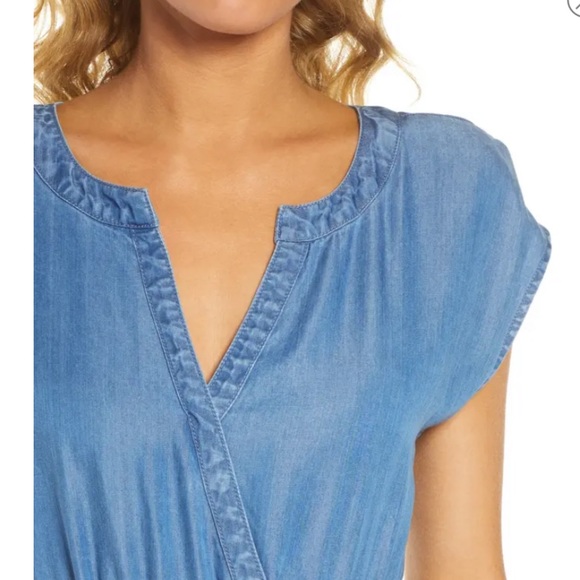 NWT BB Dakota Into the Indigo chambray wrap dress - Picture 4 of 13